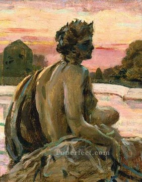  Impresionista Arte - Una de las figuras del Parterre dEau del impresionista James Carroll Beckwith